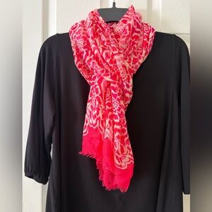 Vera Bradley Katalina Pink Floral Long Soft Fringe Scarf